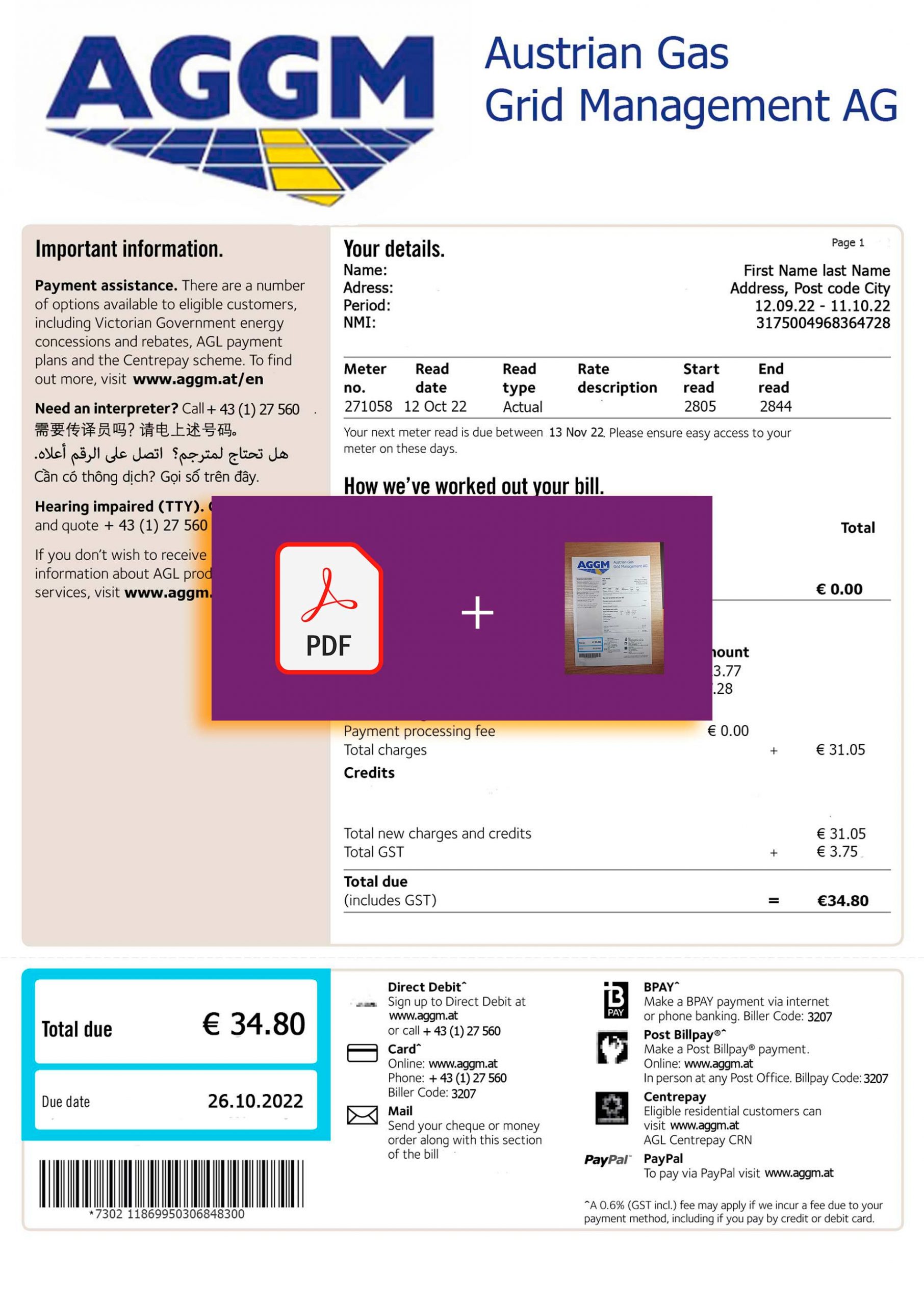 AGGM utility bill