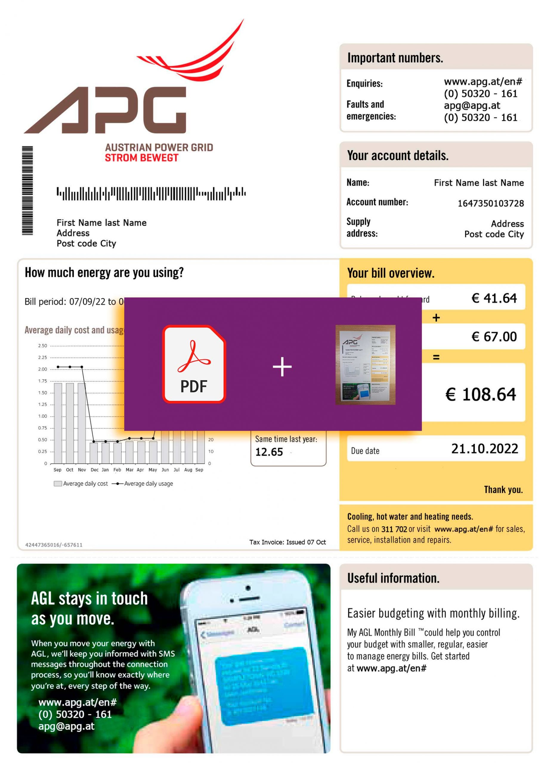 Austria utility bill
