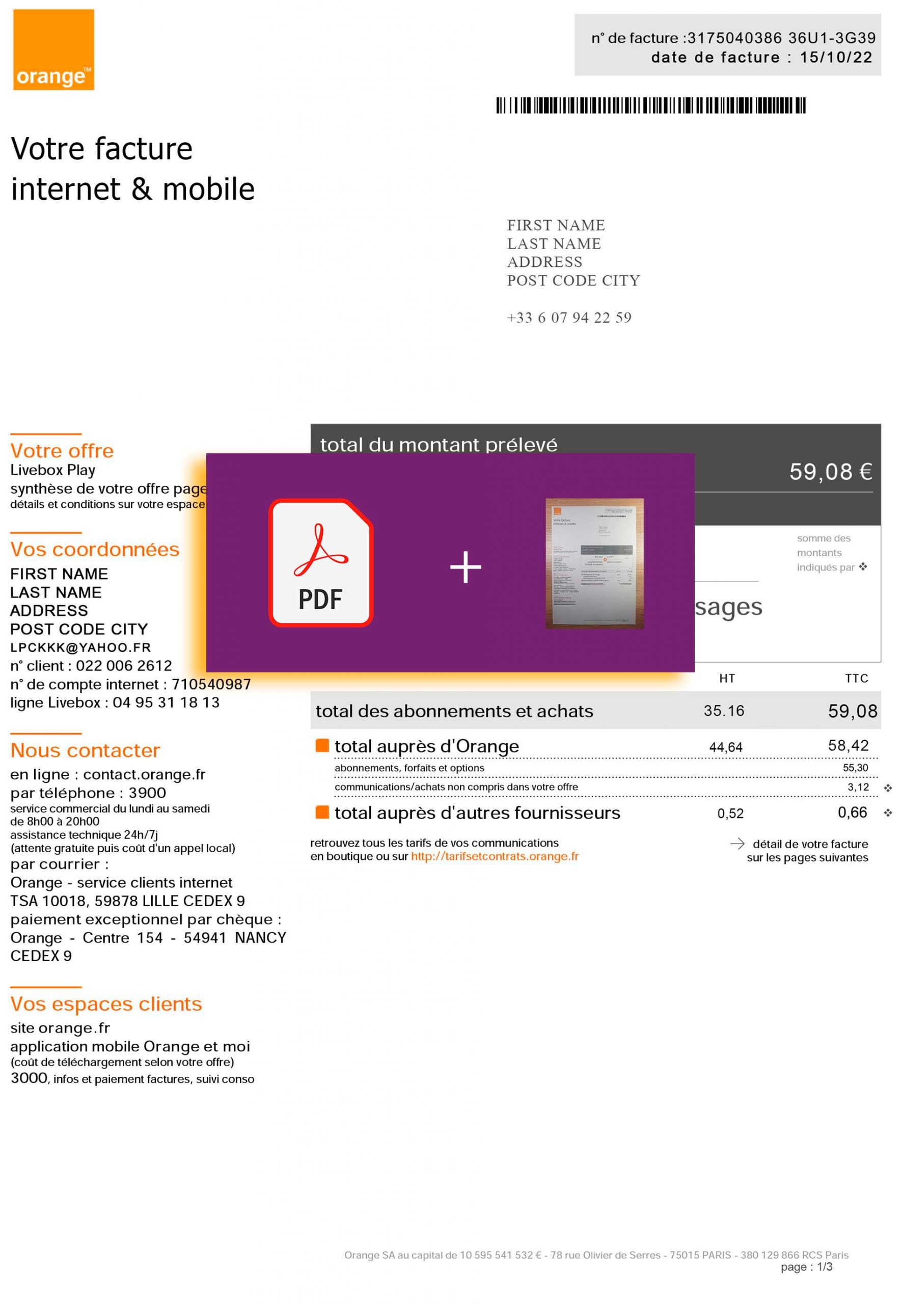 France utility bill