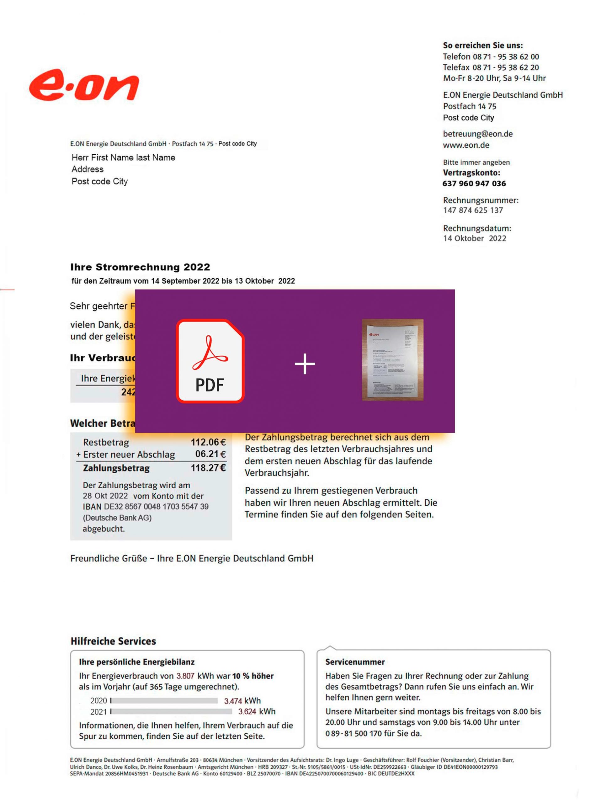 Germany utility bill