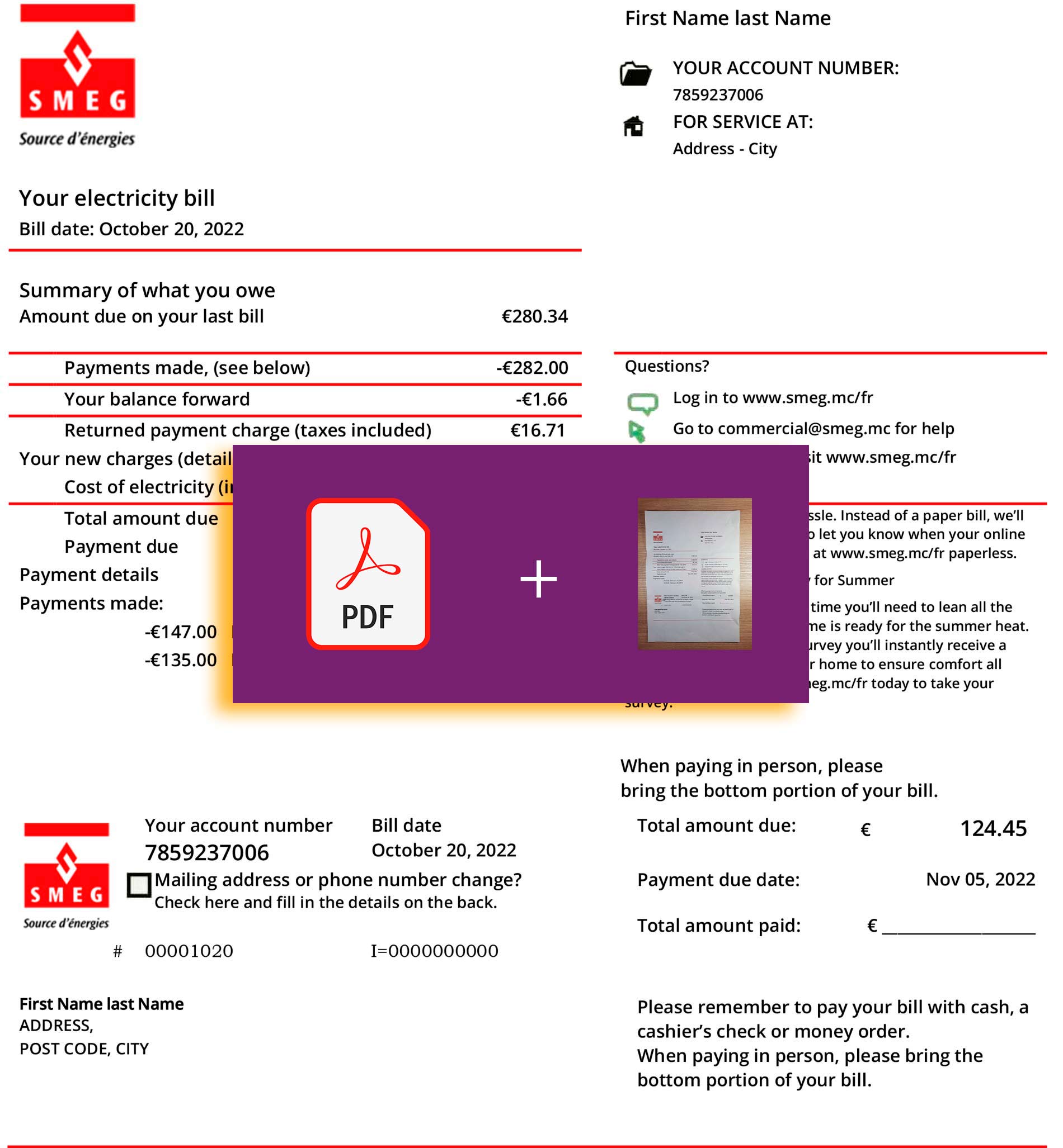 Monaco utility bill