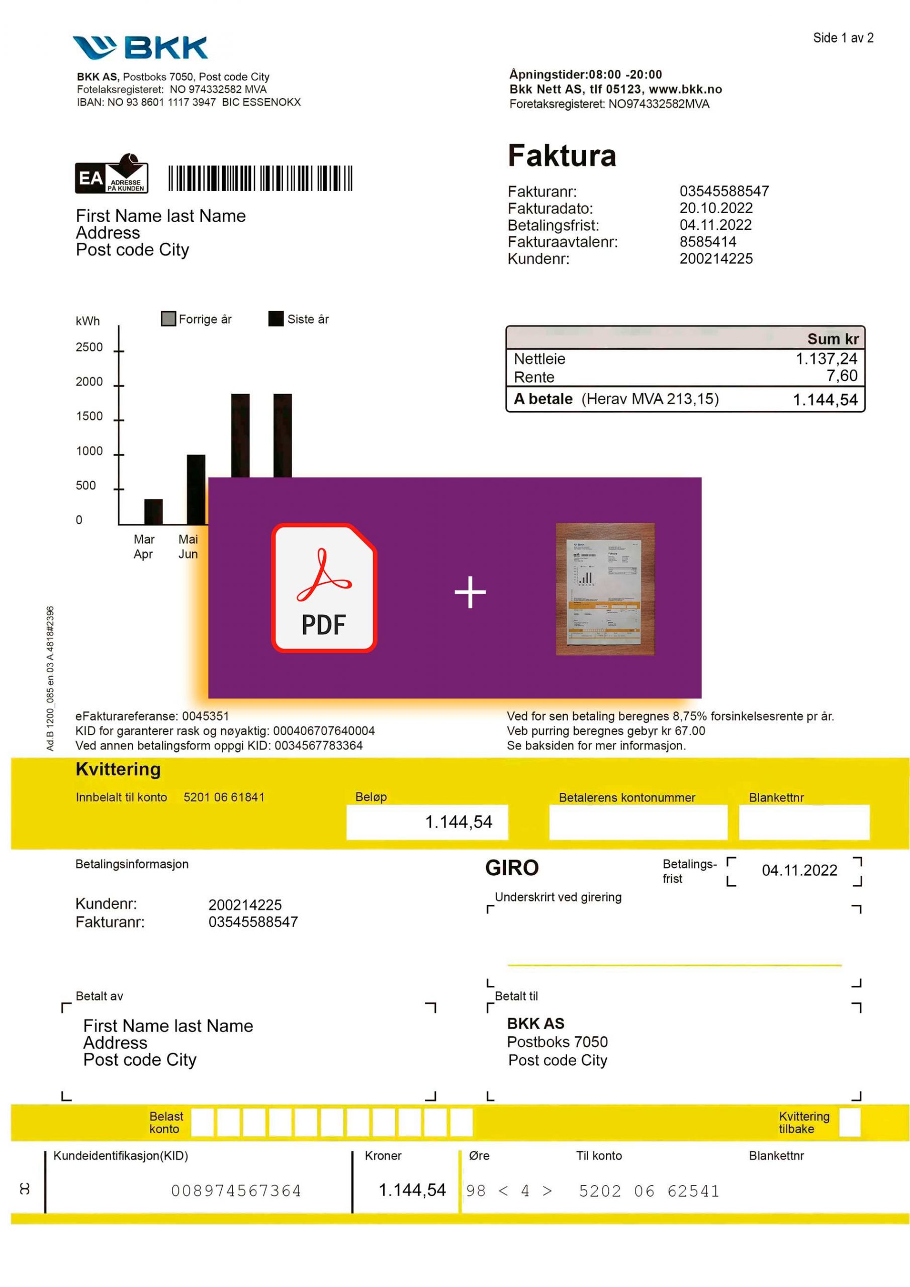 Norway utility bill