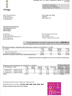 Poland utility bill for proof of address