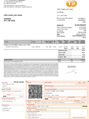Slovenia {State} T2 A4 utility template – download and edit easily