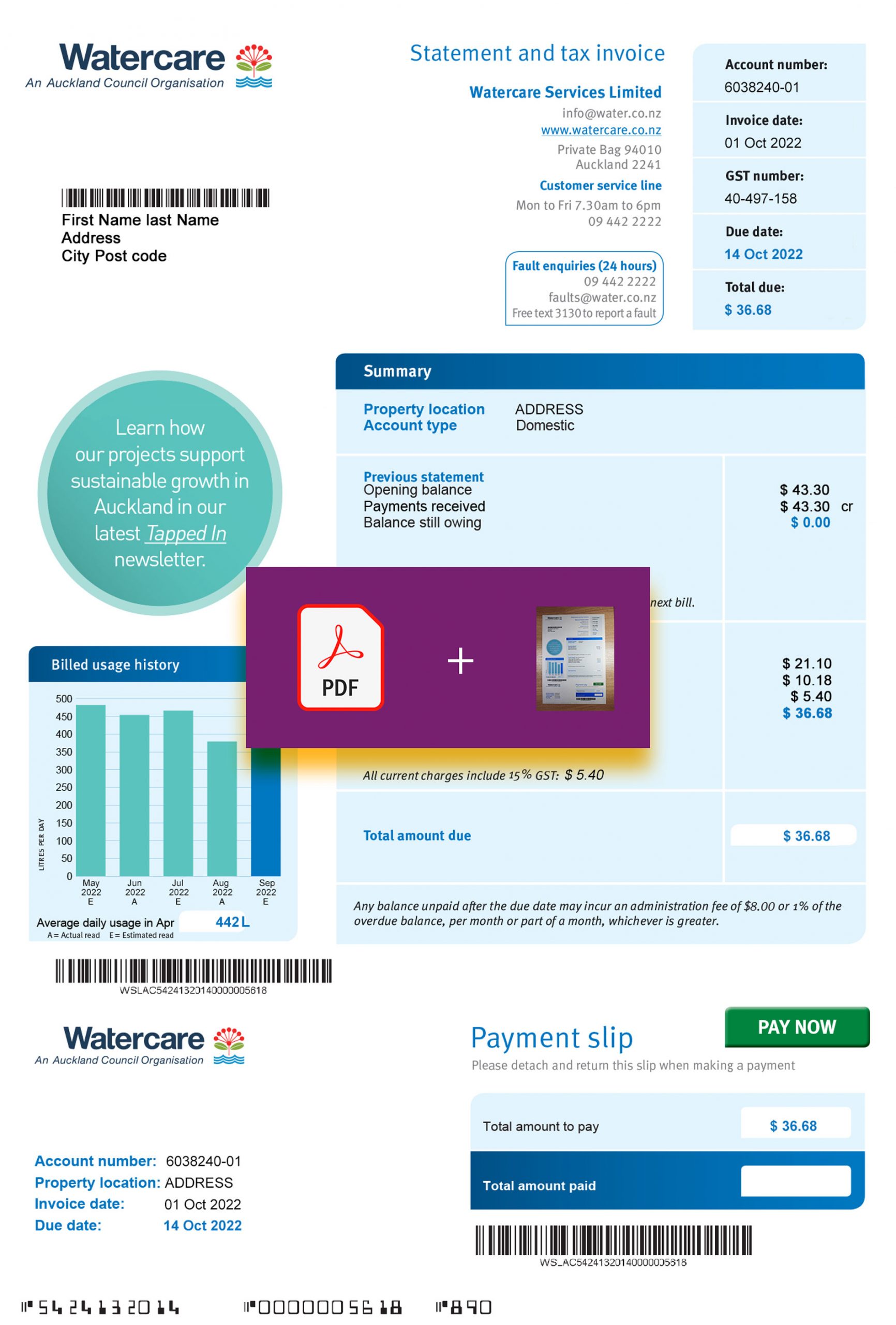 New Zealand utility bill