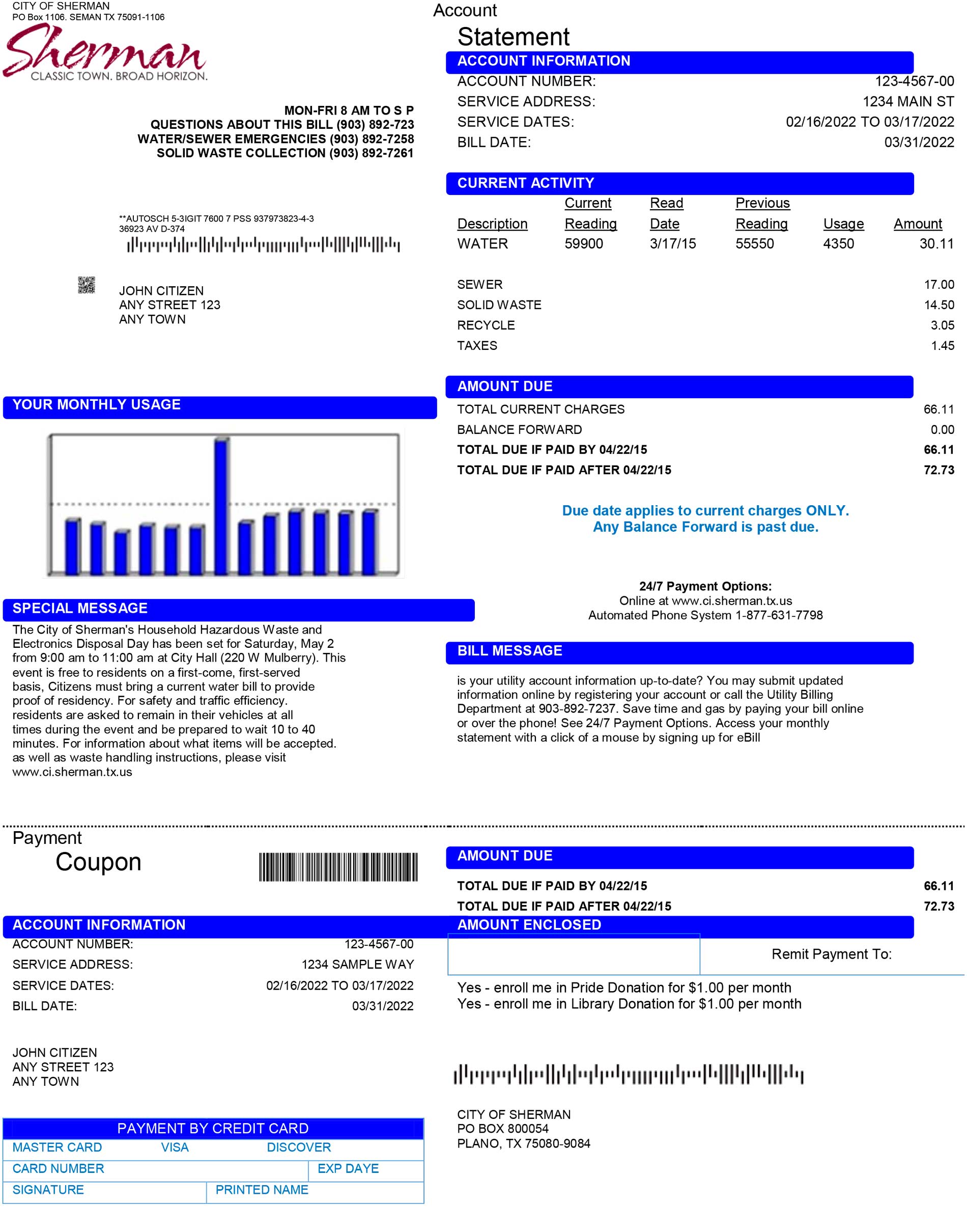 utility bill