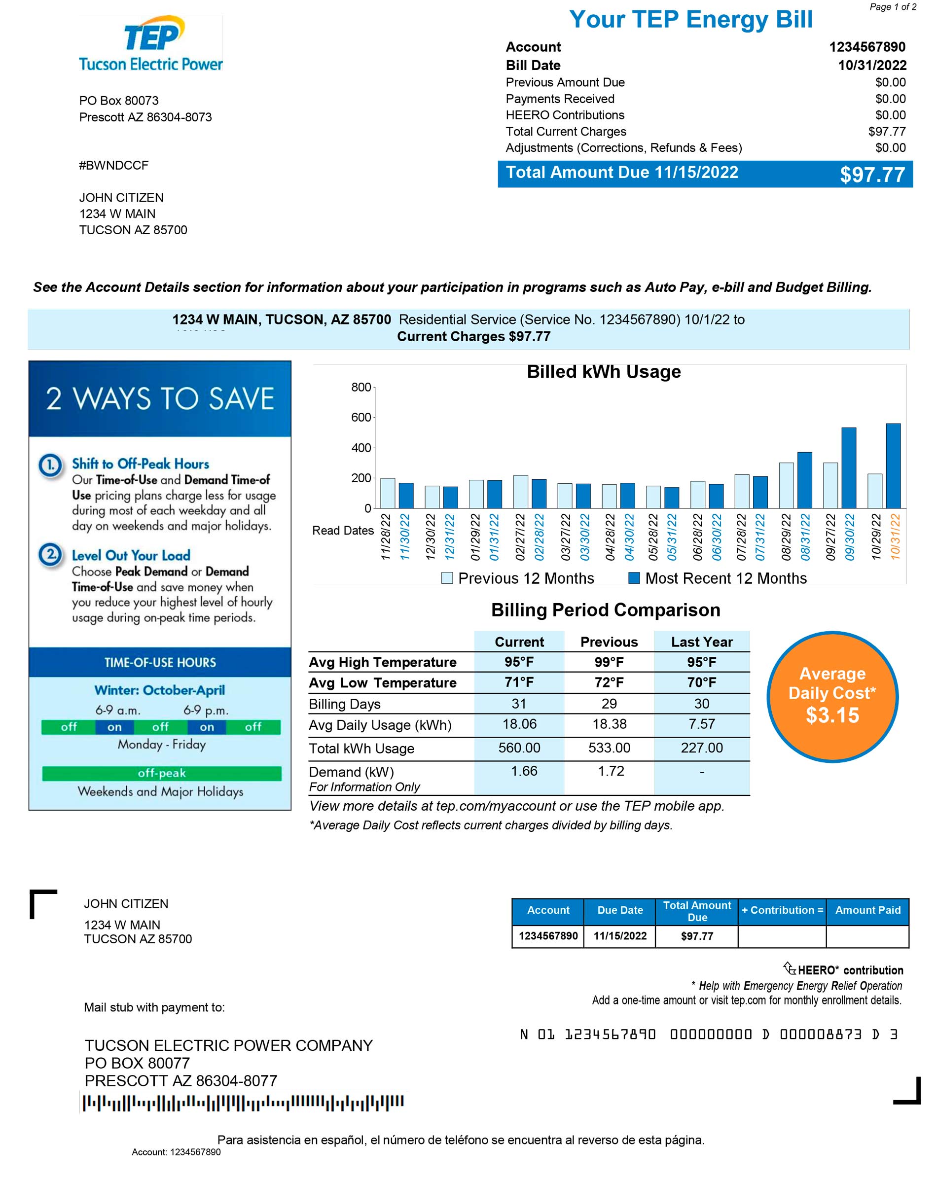 Arizona utility bill