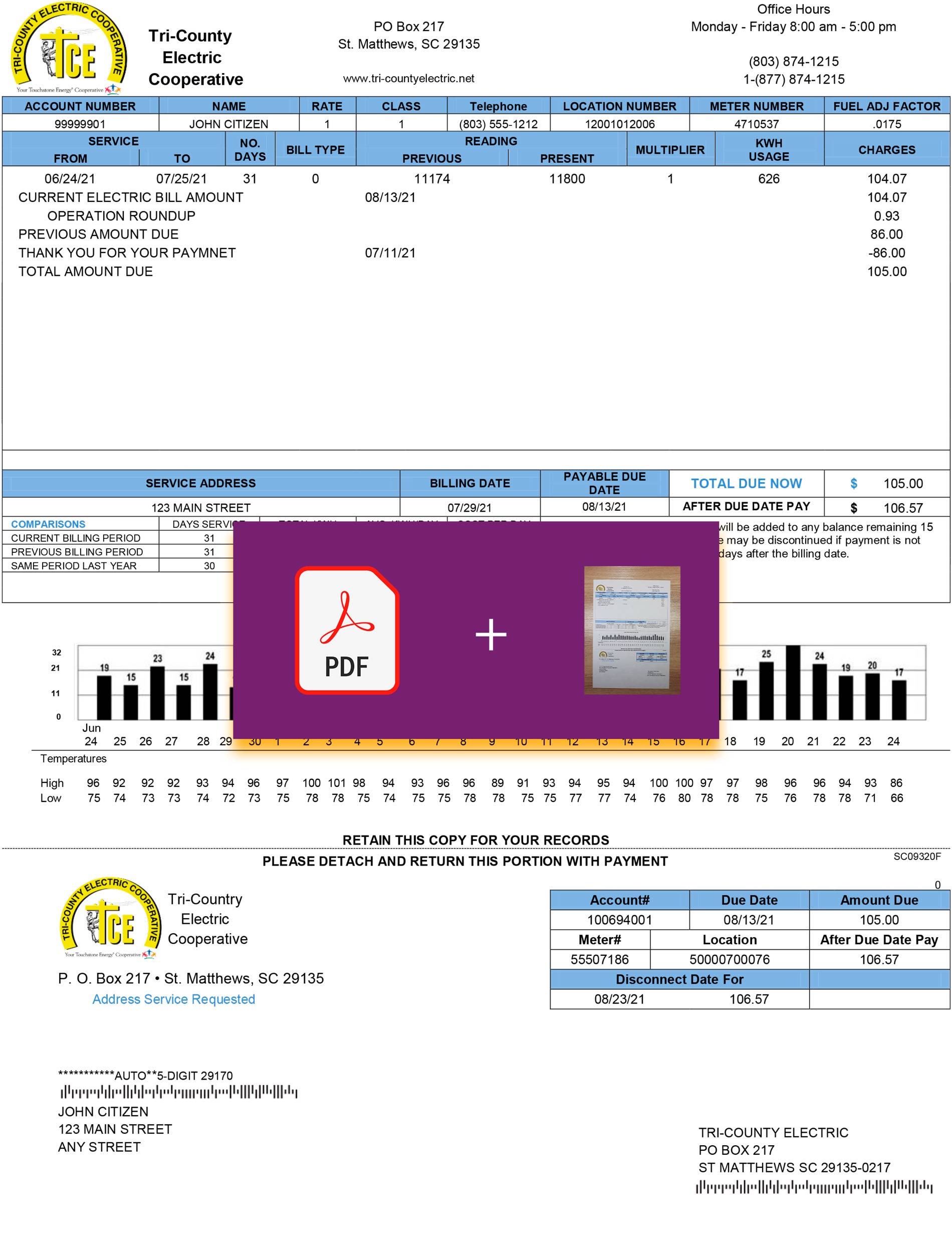 South Carolina utility bill
