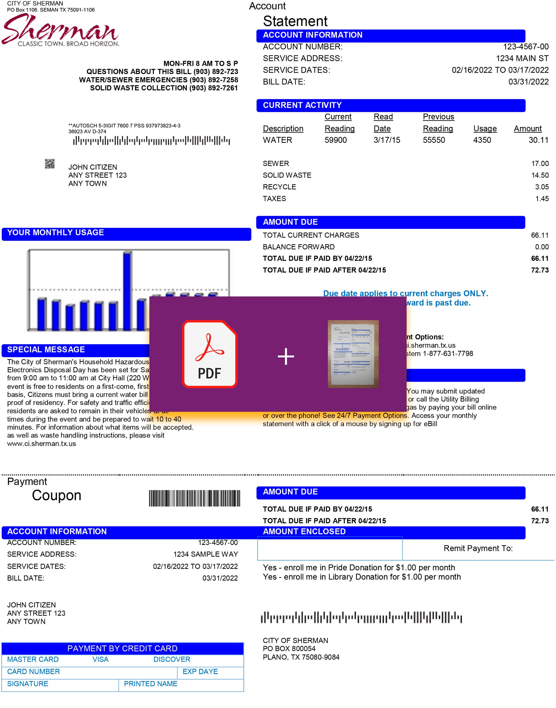 utility bill
