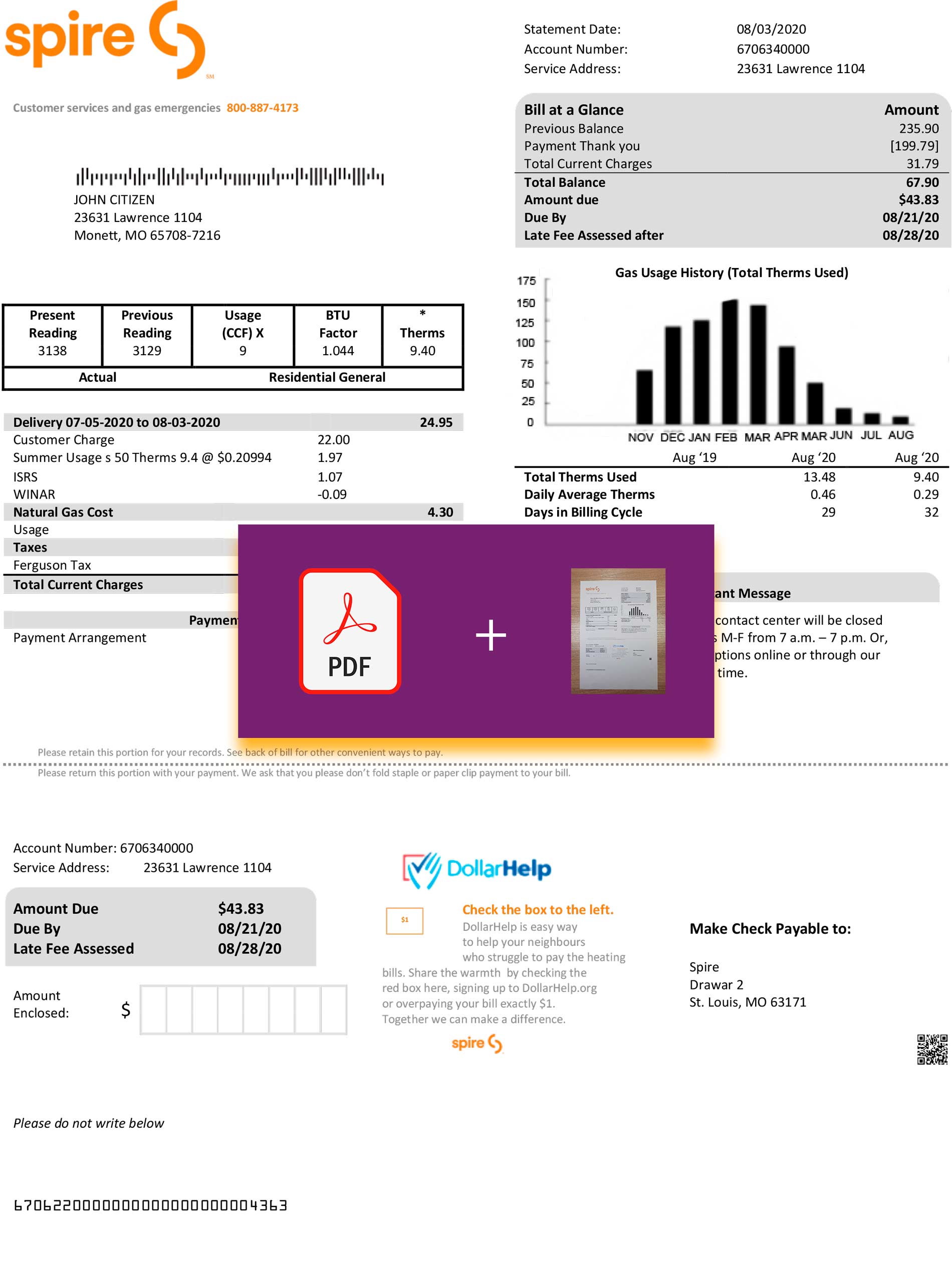 USA utility bill