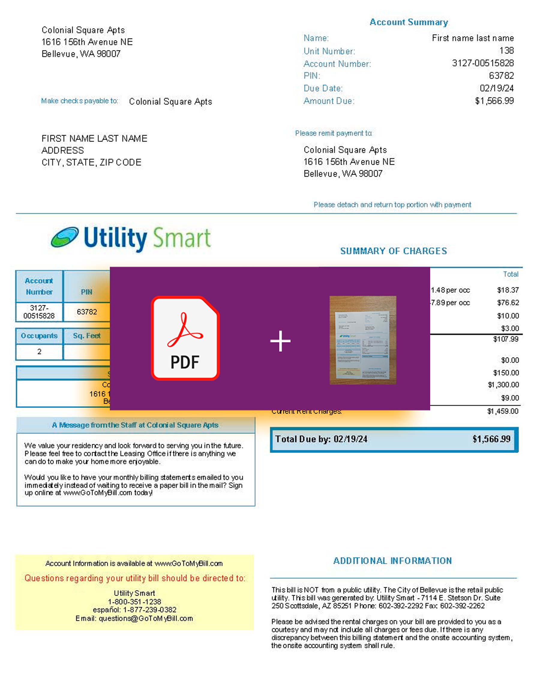 {Provider} document for {State} – proof-of-address label applied