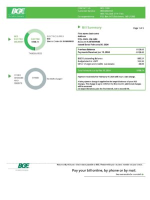 Maryland {State} {Provider} A4 utility template – download and edit easily