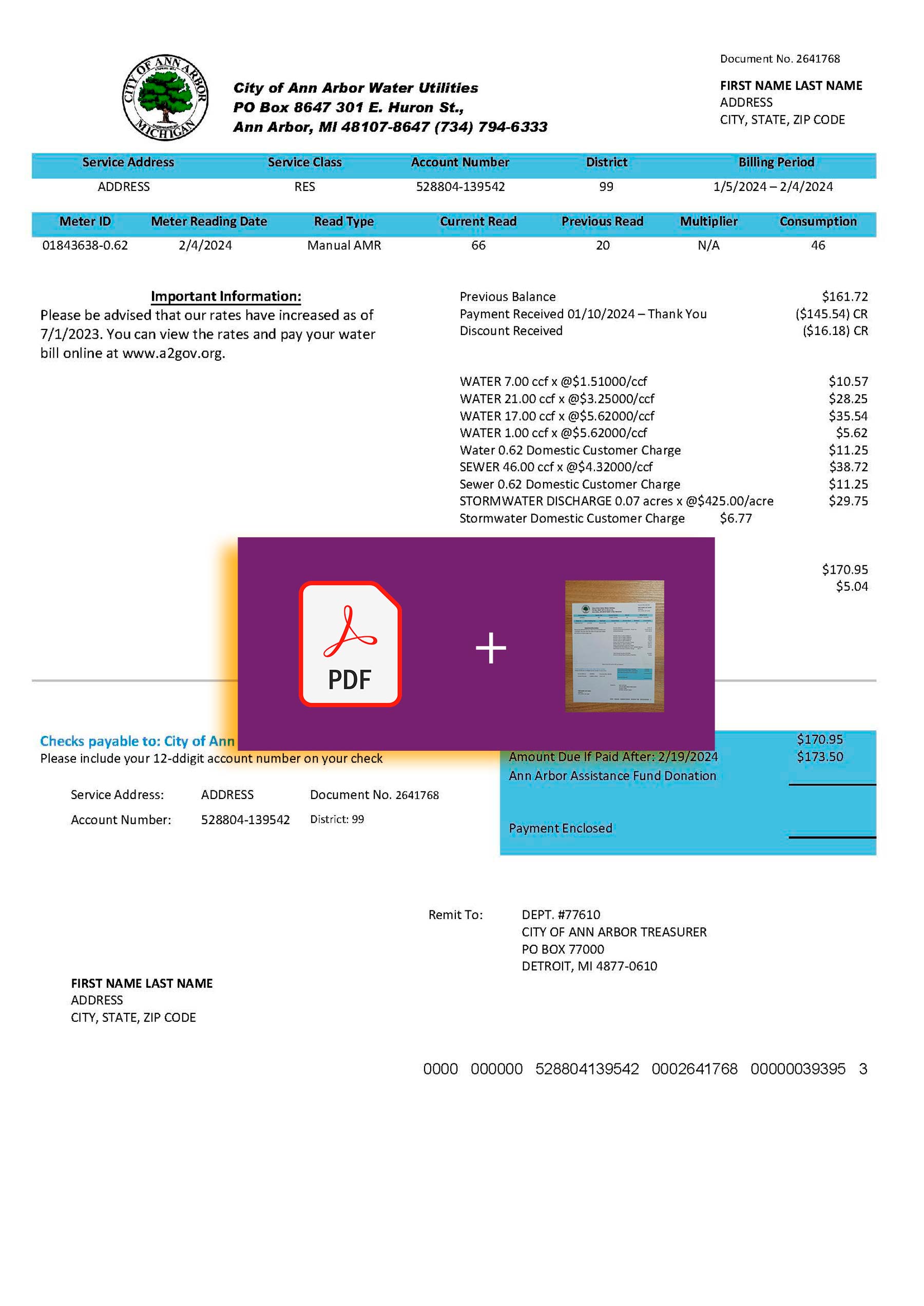 michigan Verified {State} {Provider} statement – PDF with visual watermark