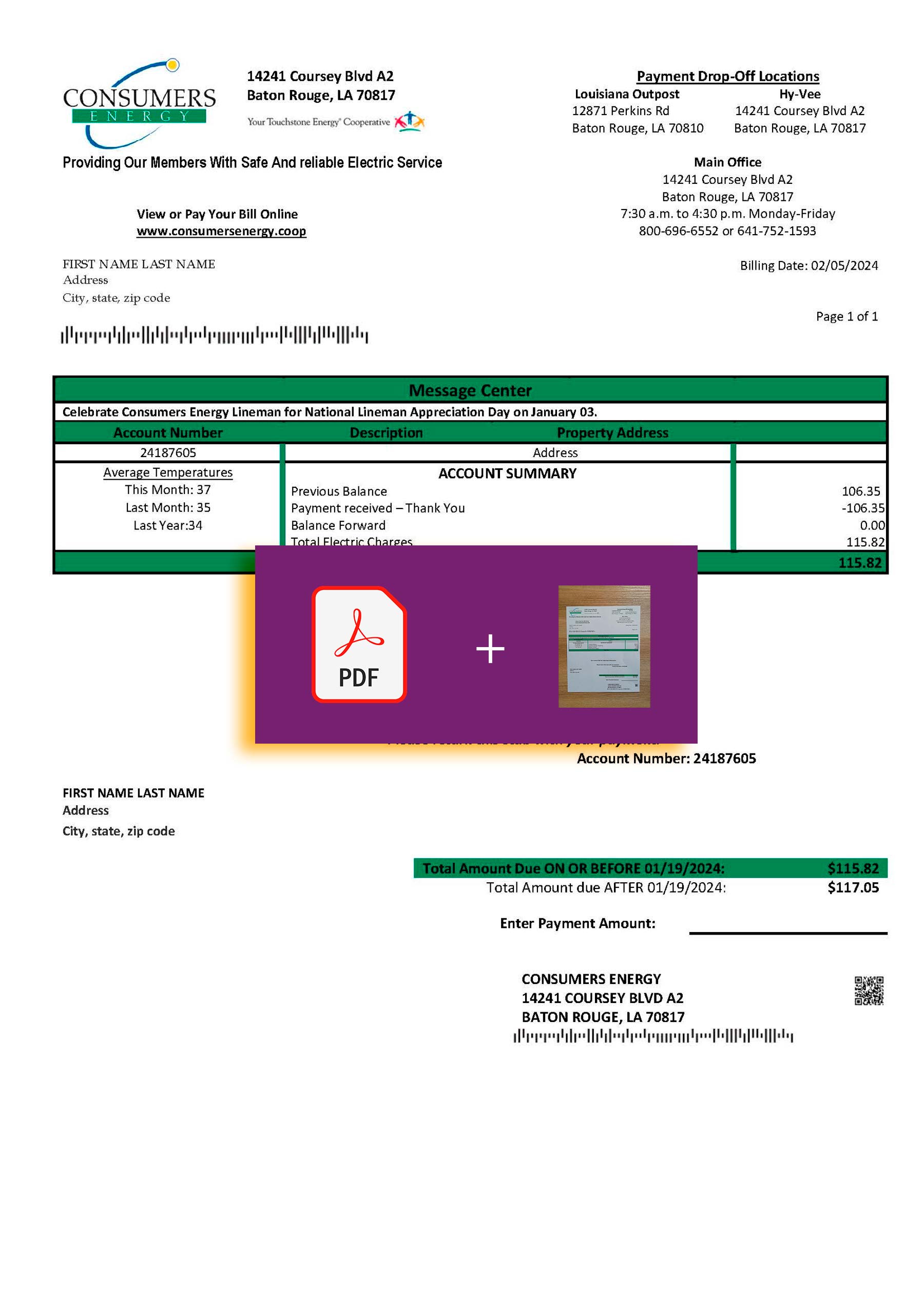 {Provider} document for {State} – proof-of-address label applied