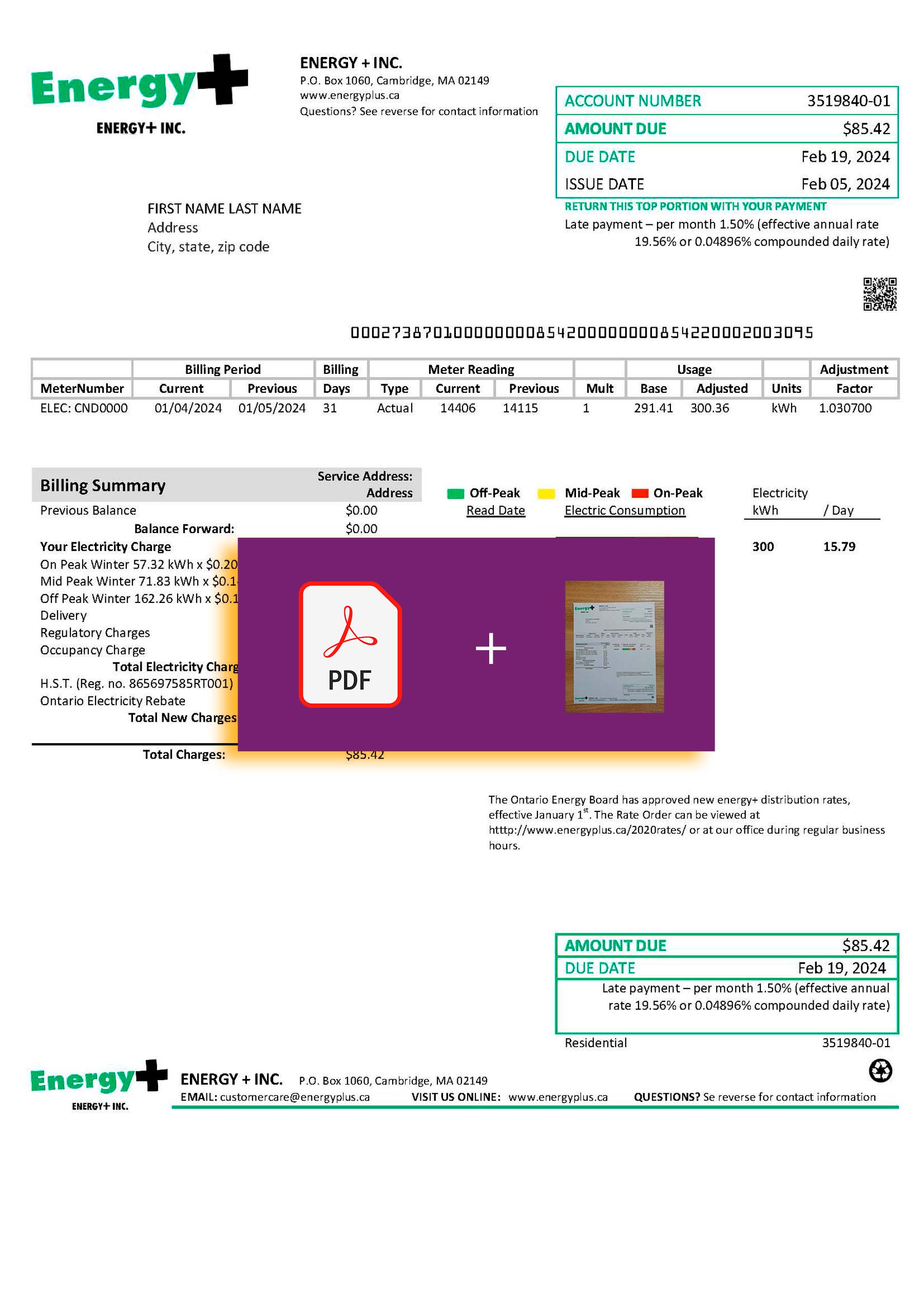 Verified {State} {Provider} statement – PDF with visual watermark