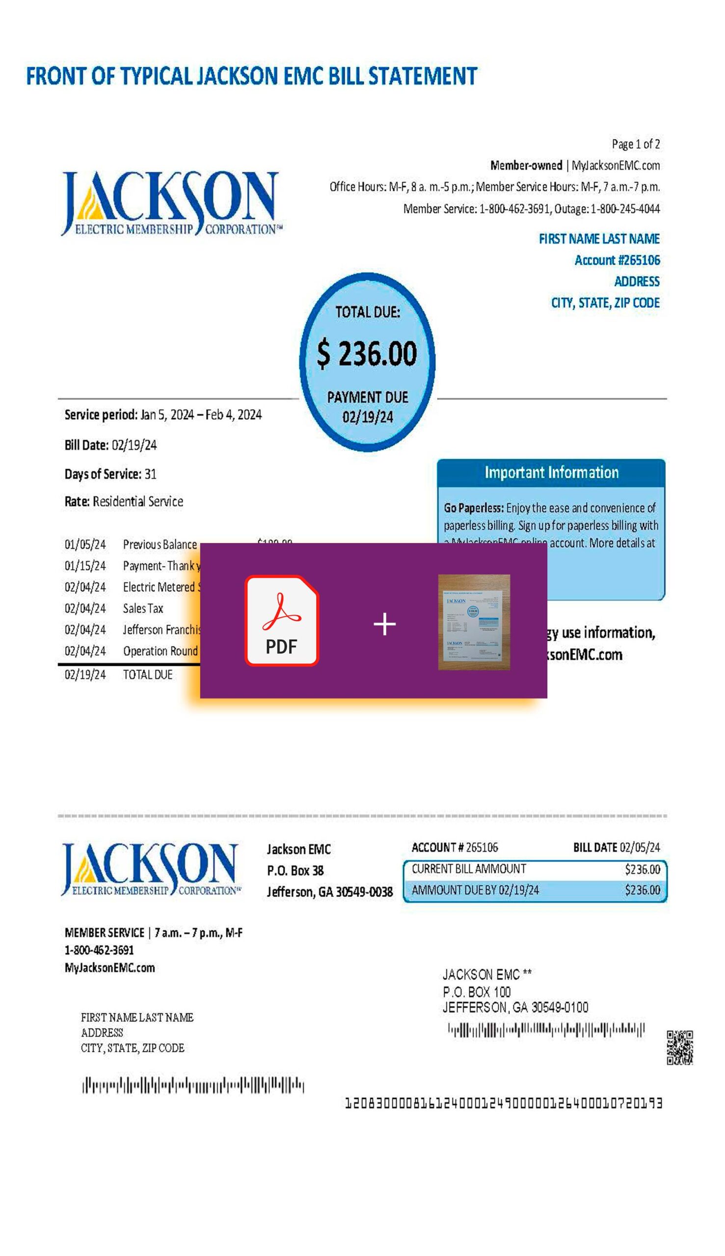 Georgia {State} {Provider} utility file with verification stamp – ready to use