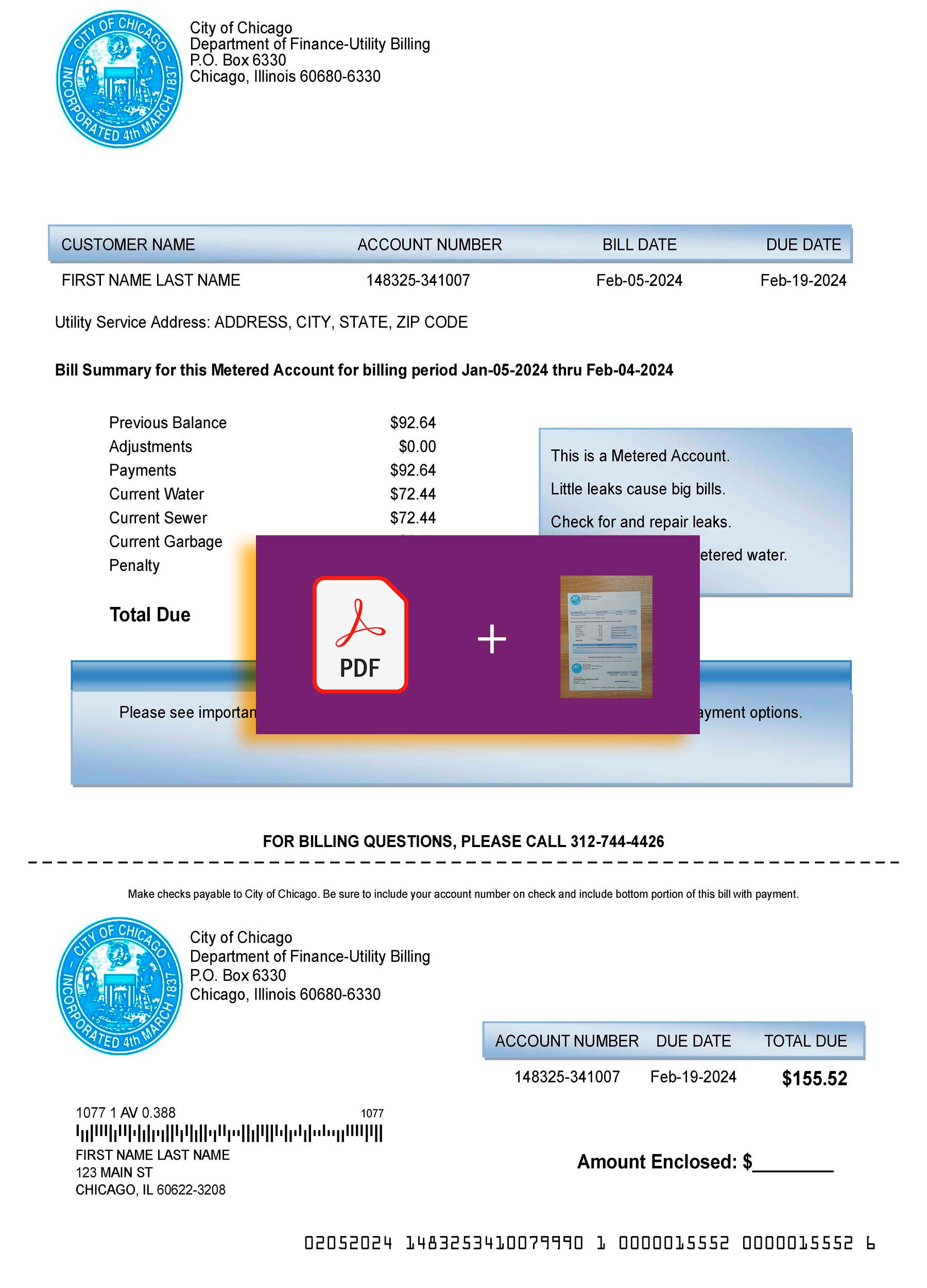 {State} {Provider} utility file with verification stamp – ready to use