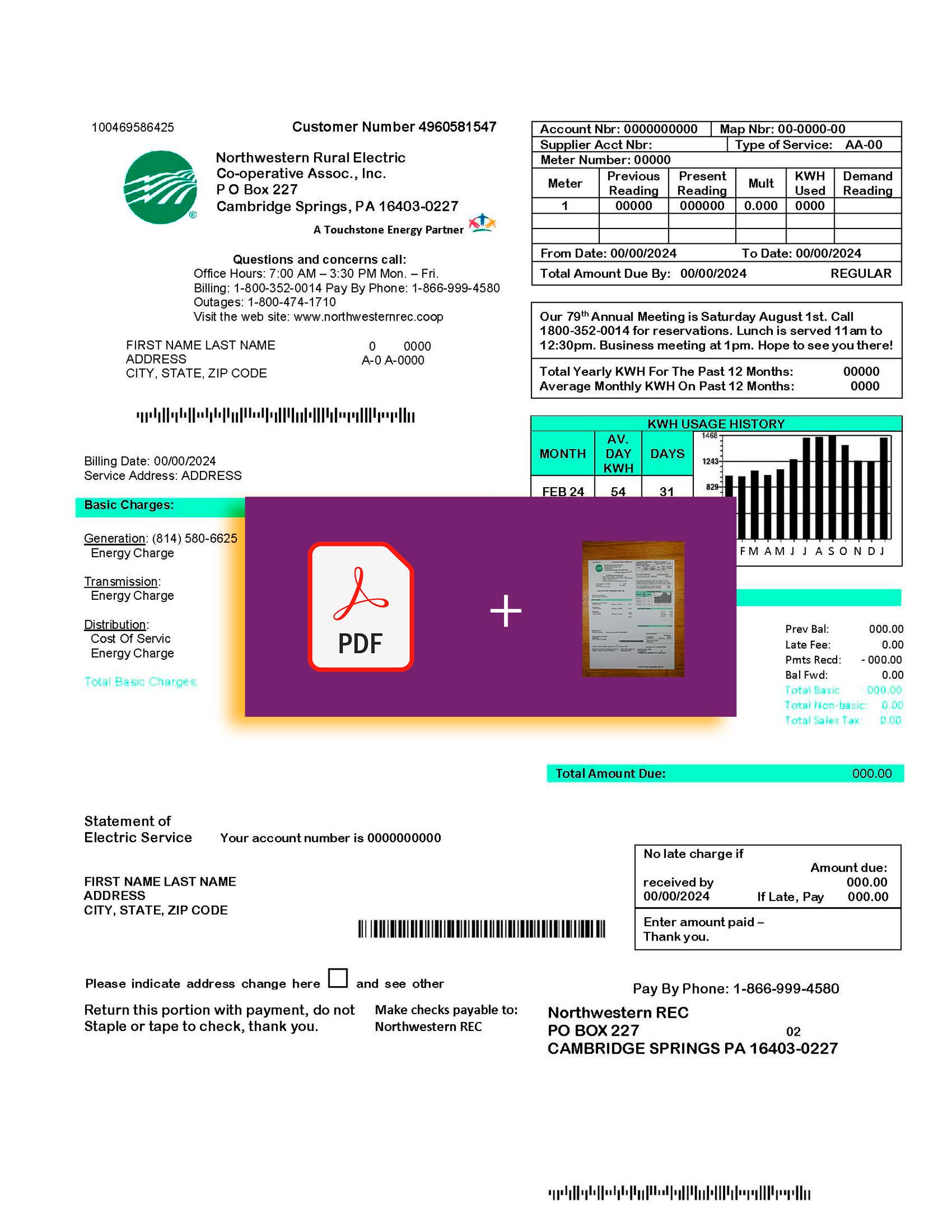 Pennsylvania Verified {State} {Provider} statement – PDF with visual watermark