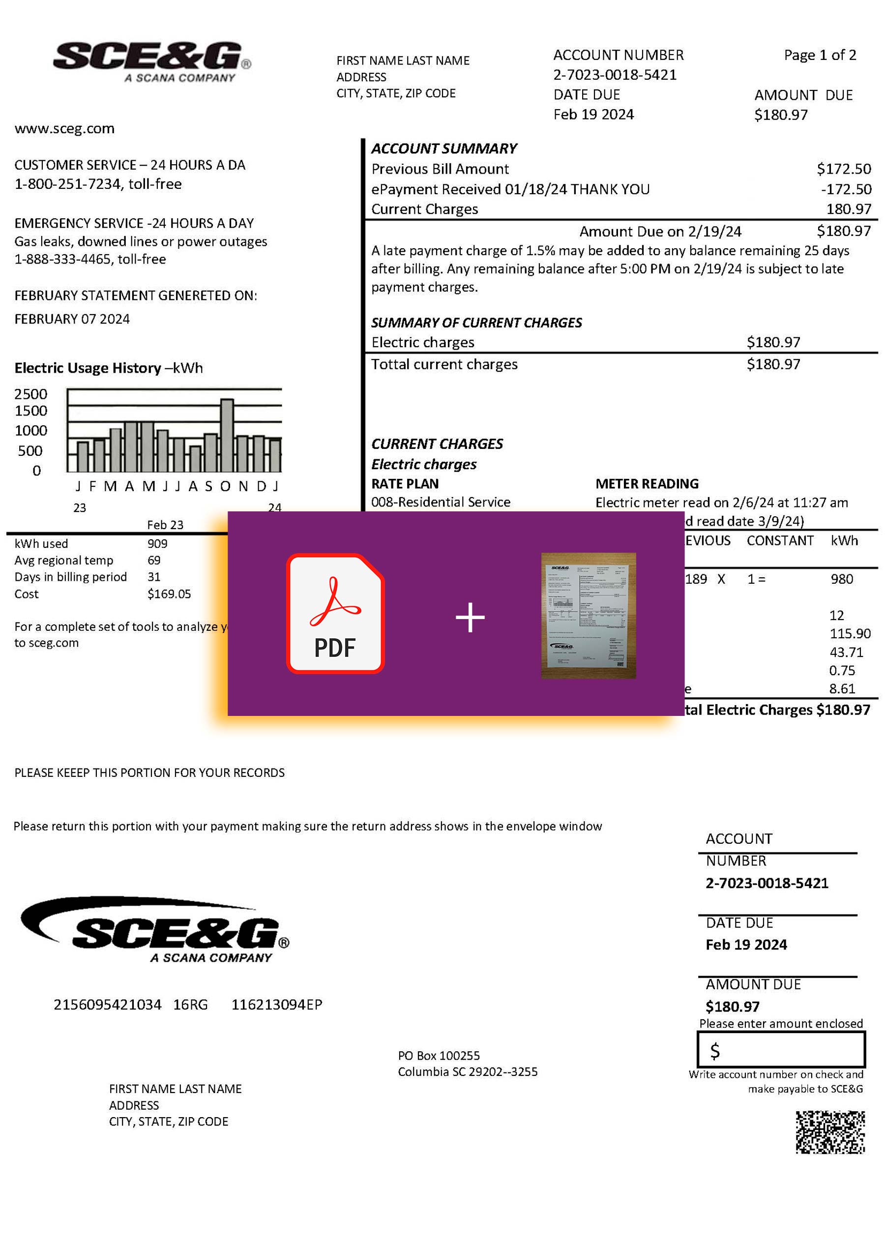 SCE&G {State} {Provider} utility file with verification stamp – ready to use