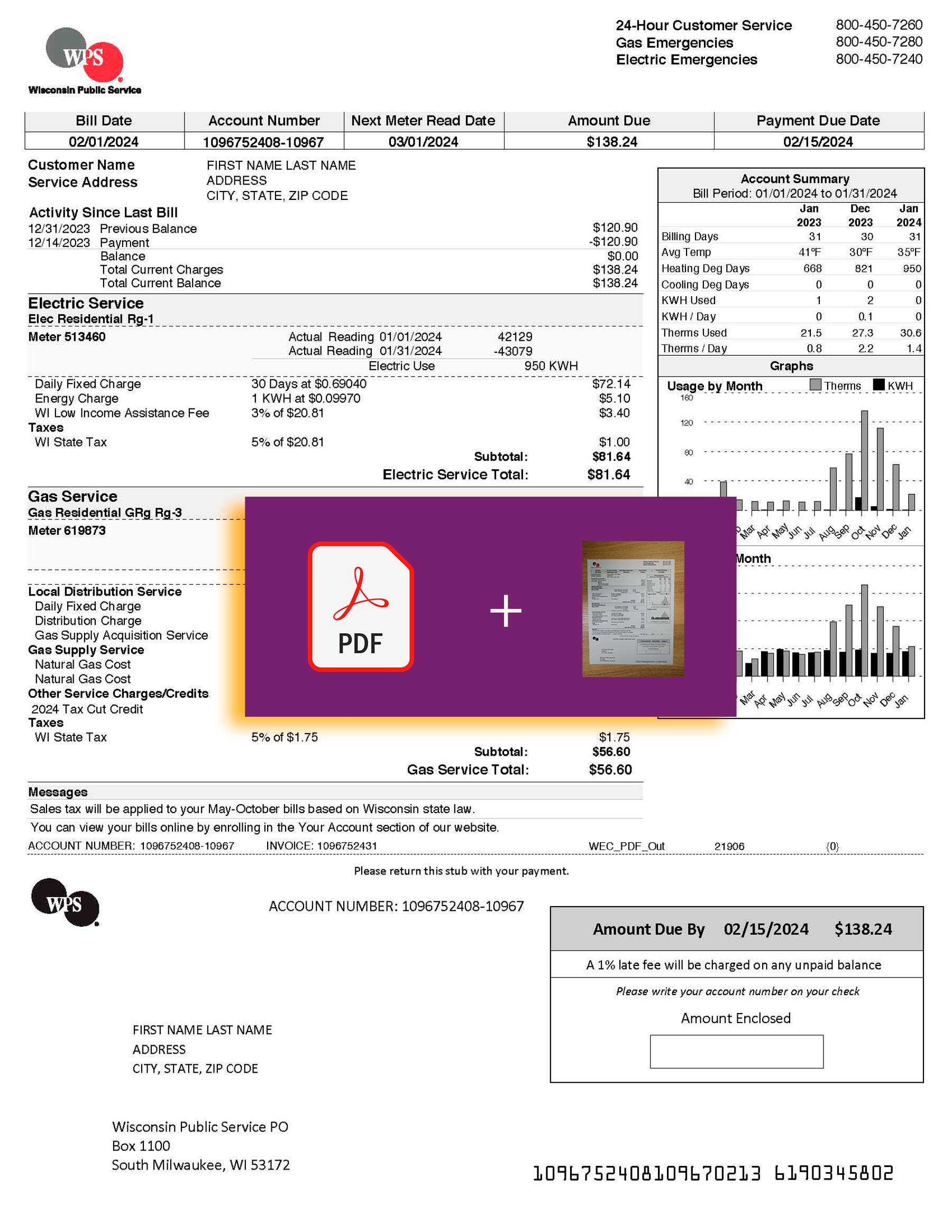 WPS document for {State} – proof-of-address label applied