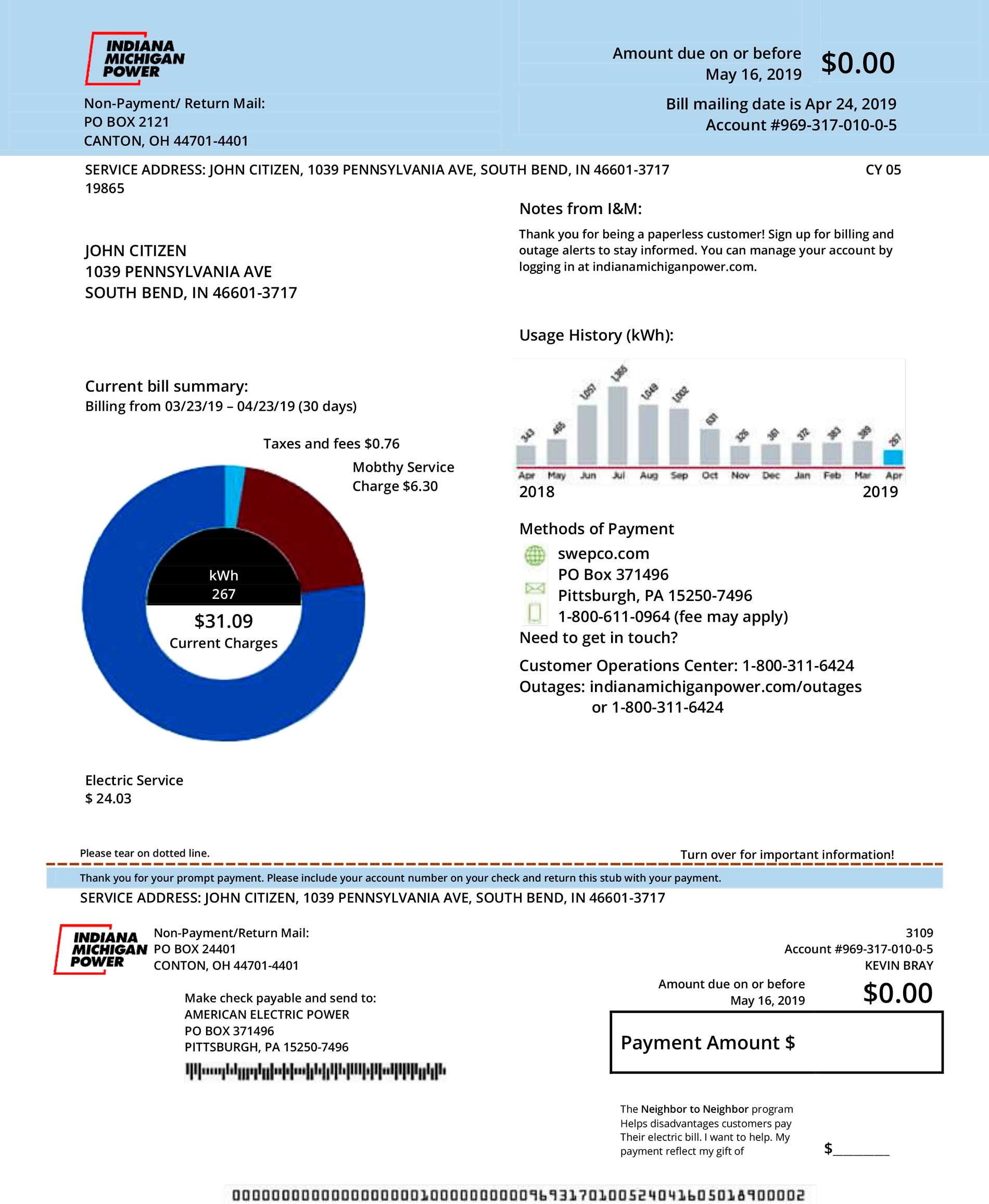 Michigan utility bill