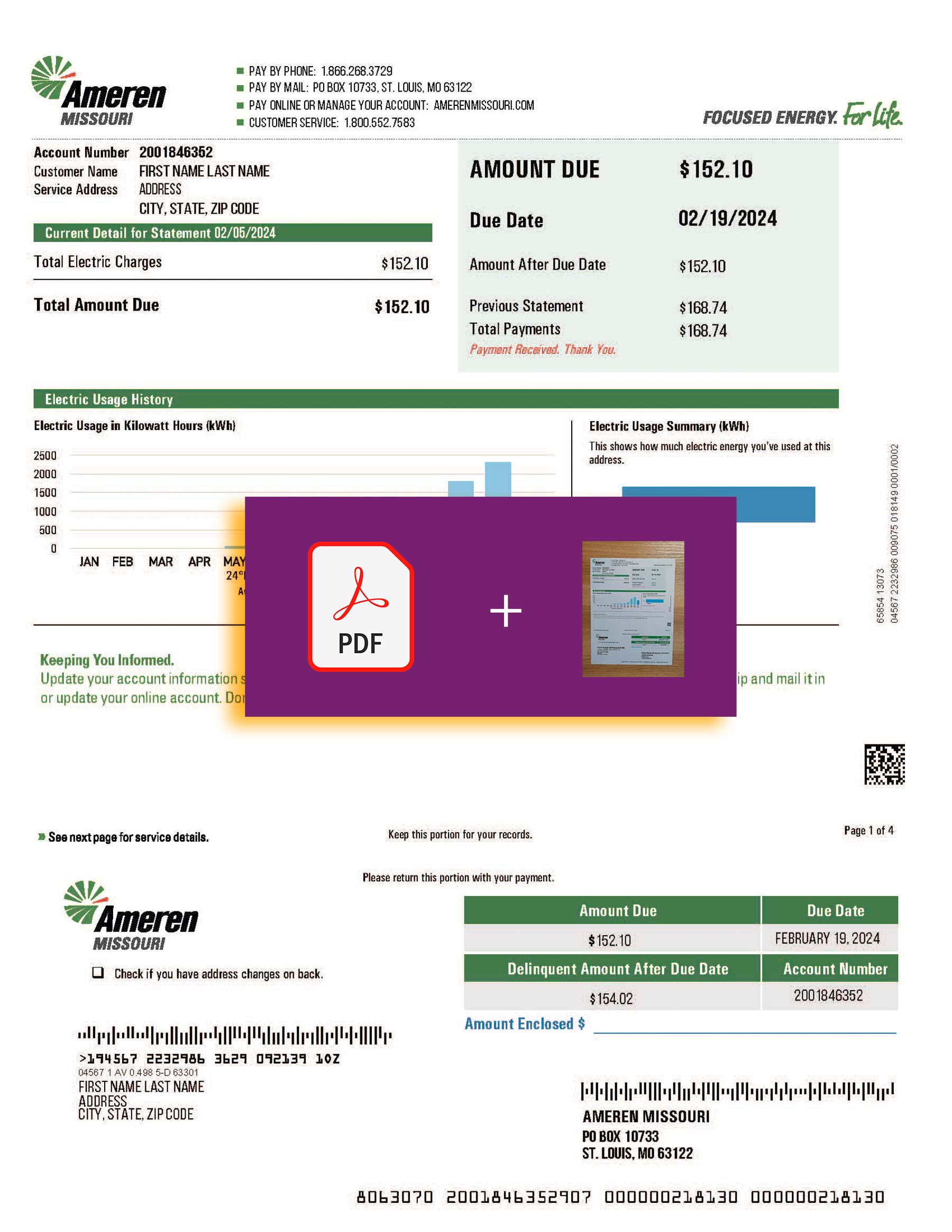 Missouri AMEREN utility file with verification stamp – ready to use