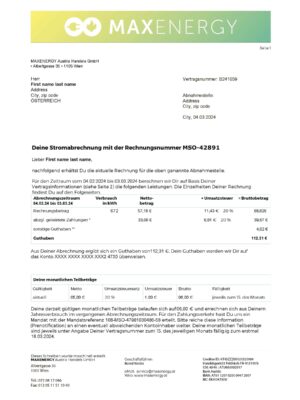 Austria {State} MaxEnergy A4 utility template – download and edit easily