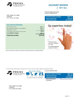 {State} Teco A4 utility template – download and edit easily
