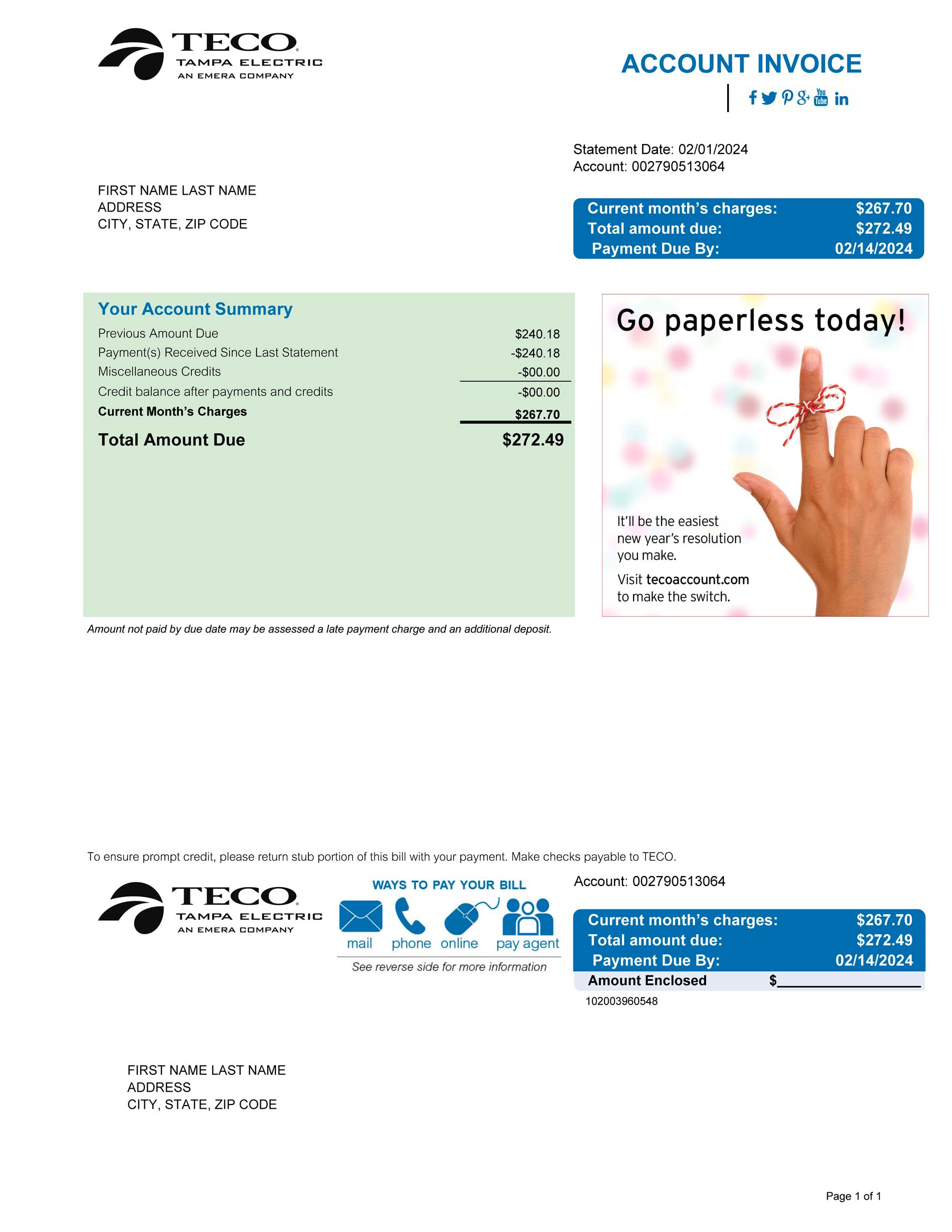 {State} Teco A4 utility template – download and edit easily