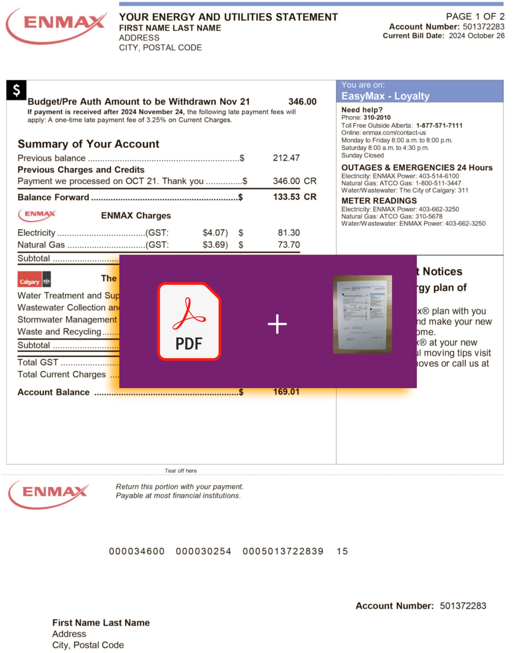 {Provider} document for {State} – proof-of-address label applied