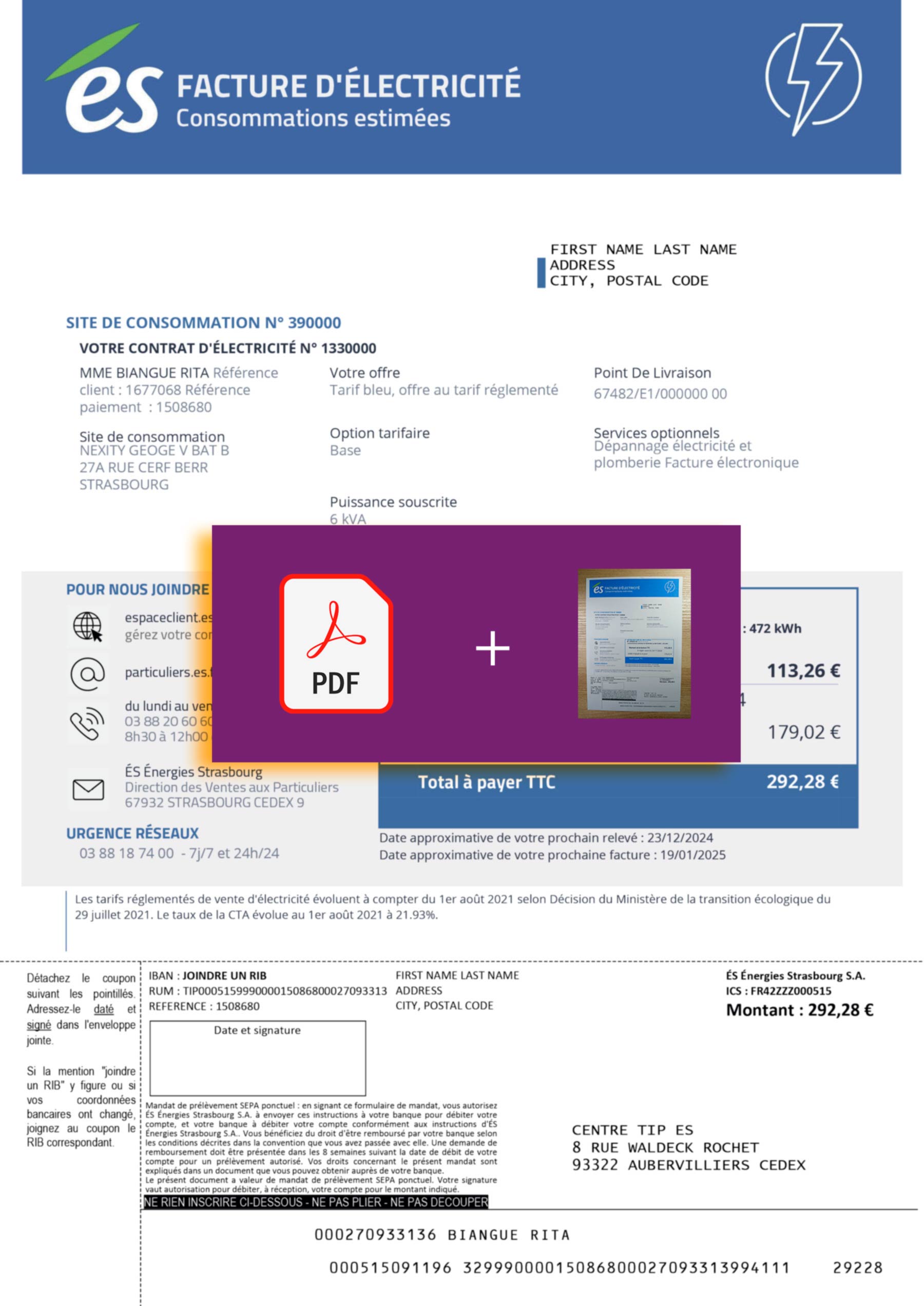 Verified {State} {Provider} statement – PDF with visual watermark