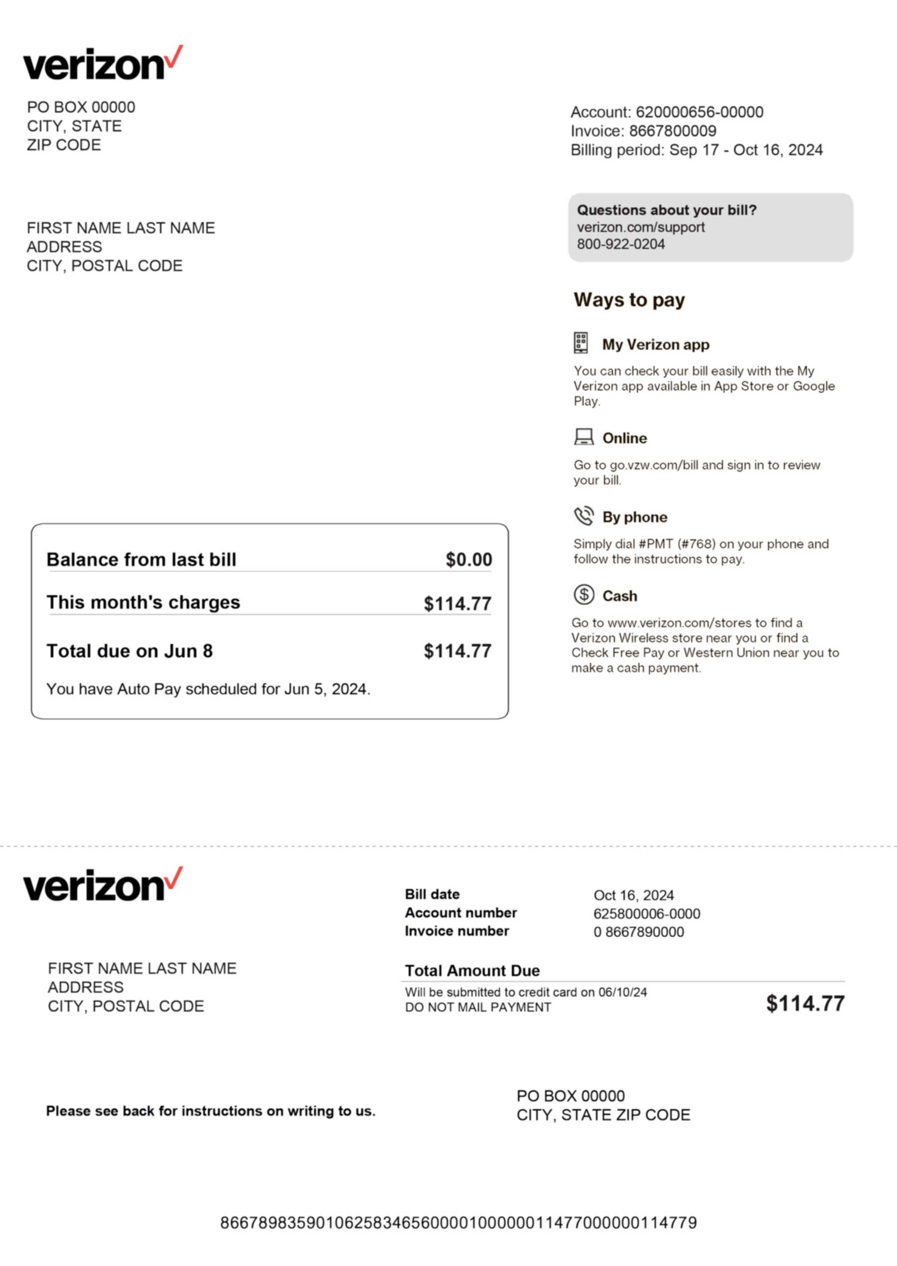 {State} {Provider} A4 utility template – download and edit easily