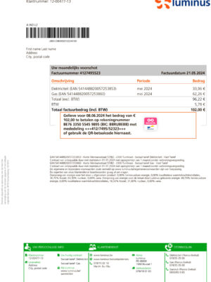 {Provider} utility bill from {State} – customizable PDF for address proof