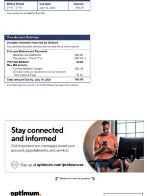 Editable {utility type} bill template – {State} {Provider} sample in PDF